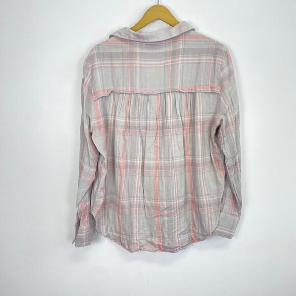 Kensie Pink and Grey Plaid Top - Picture 9 of 10